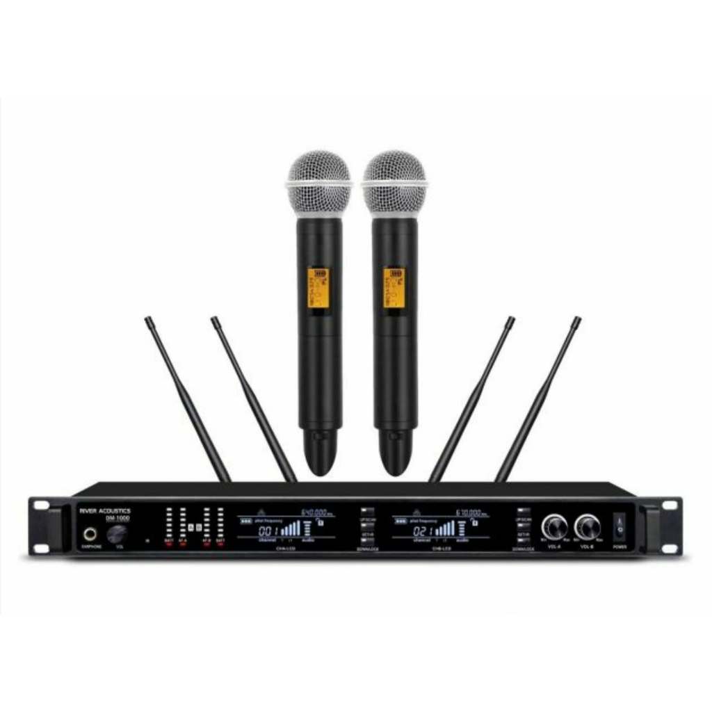 River Acoustics DM-1000 ไมค์ลอยคู่  ไมค์ไร้สาย DM 1000 ความถี่ใหม่ ชัดเจน
