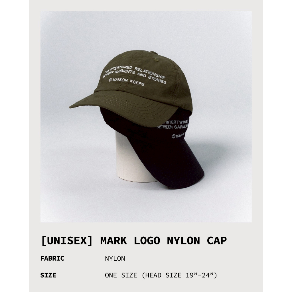 maison KEEPS | Mark Logo Nylon Cap | หมวกแก๊ป รูปที่ 7