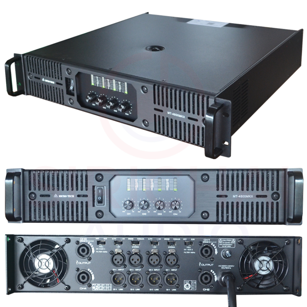 เครื่องขยายเสียง MICROTECH รุ่น MT4800 mkii (1000วัตต์x4ช่อง)