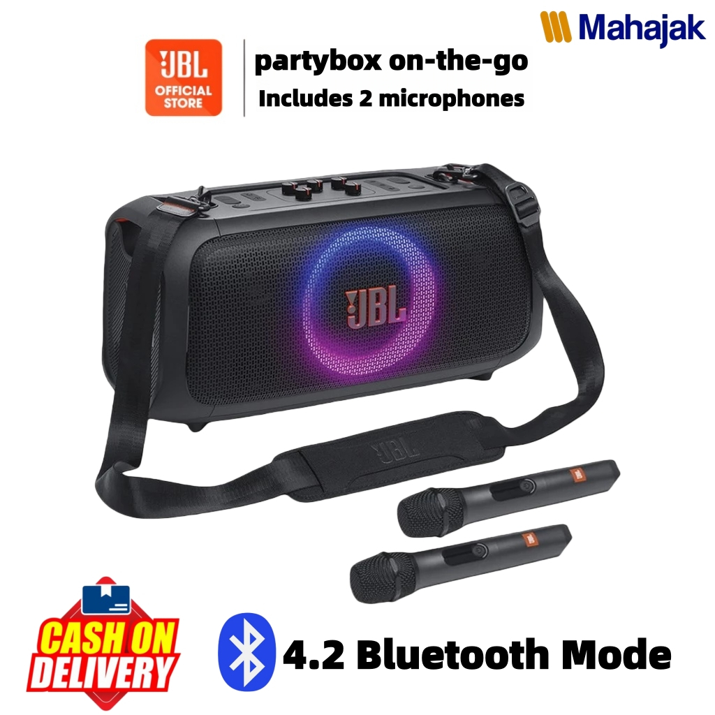ลำโพงบลูทูธพกพา JBL Partybox On the go 2 (ไมค์2ตัว) รุ่นใหม่ล่าสุด รับประกัน 1 ปี