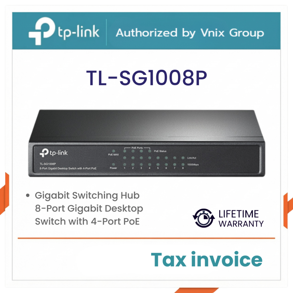TL-SG1008P TP-LINK Gigabit Switching By Vnix Group