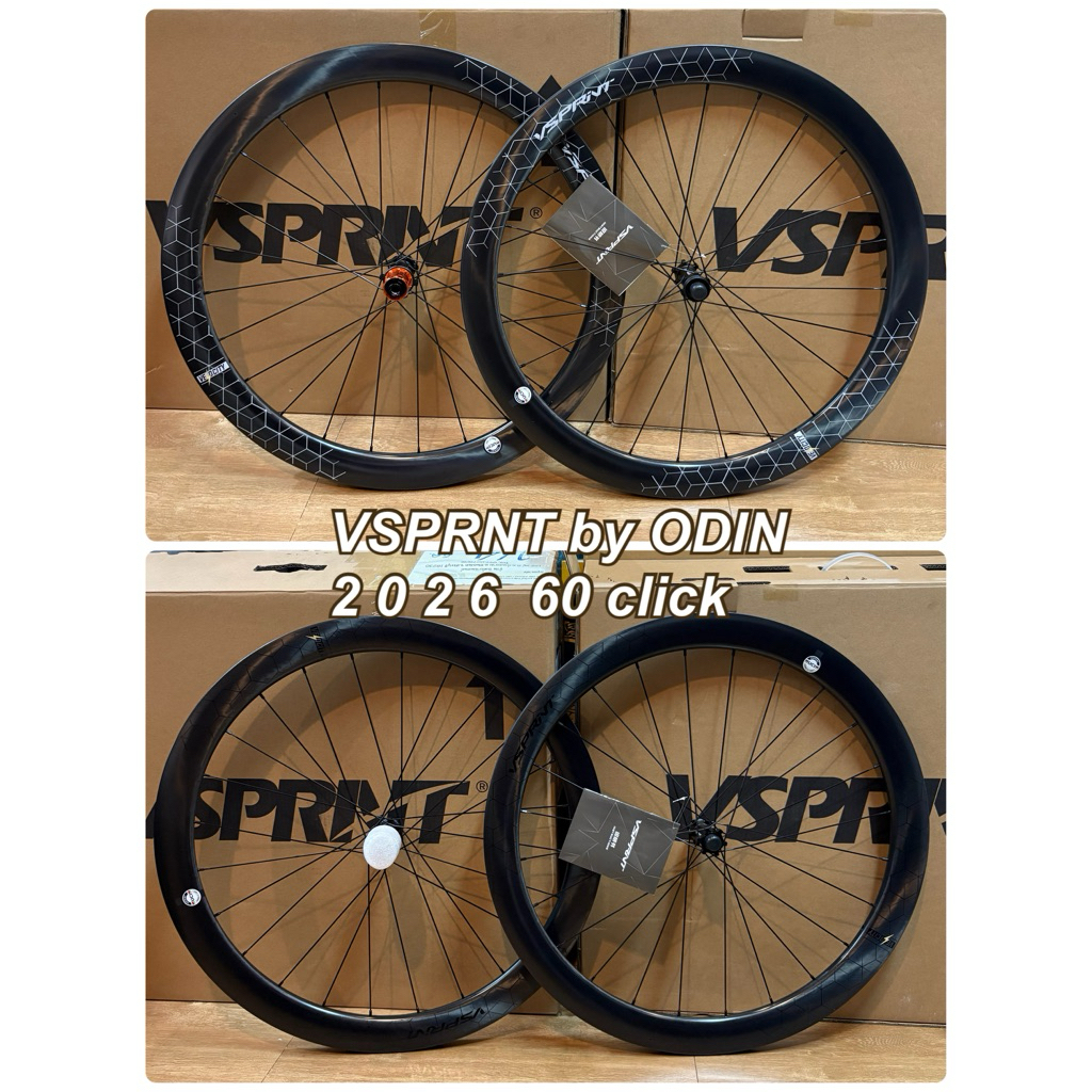 New2026 60คลิ๊ก ล้อคาร์บอน Vsprint by ODIN  ขอบ50/50และ60/60 รุ่นใหม่ขอบอ้วน