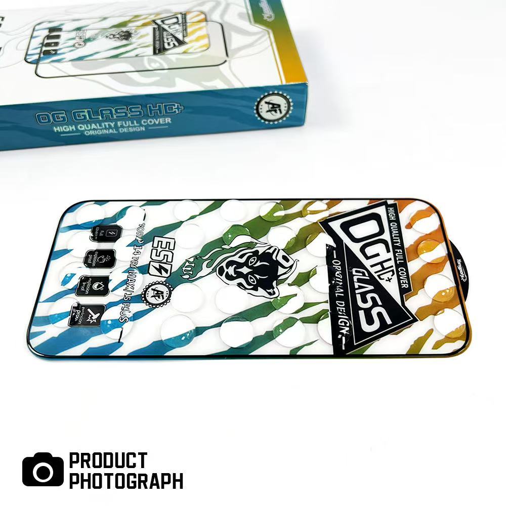 ฟิล์มกระจกเต็มจอขอบโค้งสีดำป้องกันไฟฟ้าสถิตย์สำหรับiPhone XR 11 12 13pro 14 15plus 16 17Ari 17ProMax - รูปที่ 4