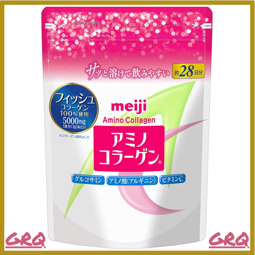 🚚EXP:09/27🎁Meiji Amino Collagen 196g/28day เมจิ อะมิโน คอลลาเจน ชนิดผง คอลลาเจนเปปไทด์ บำรุงผิว ลดริ