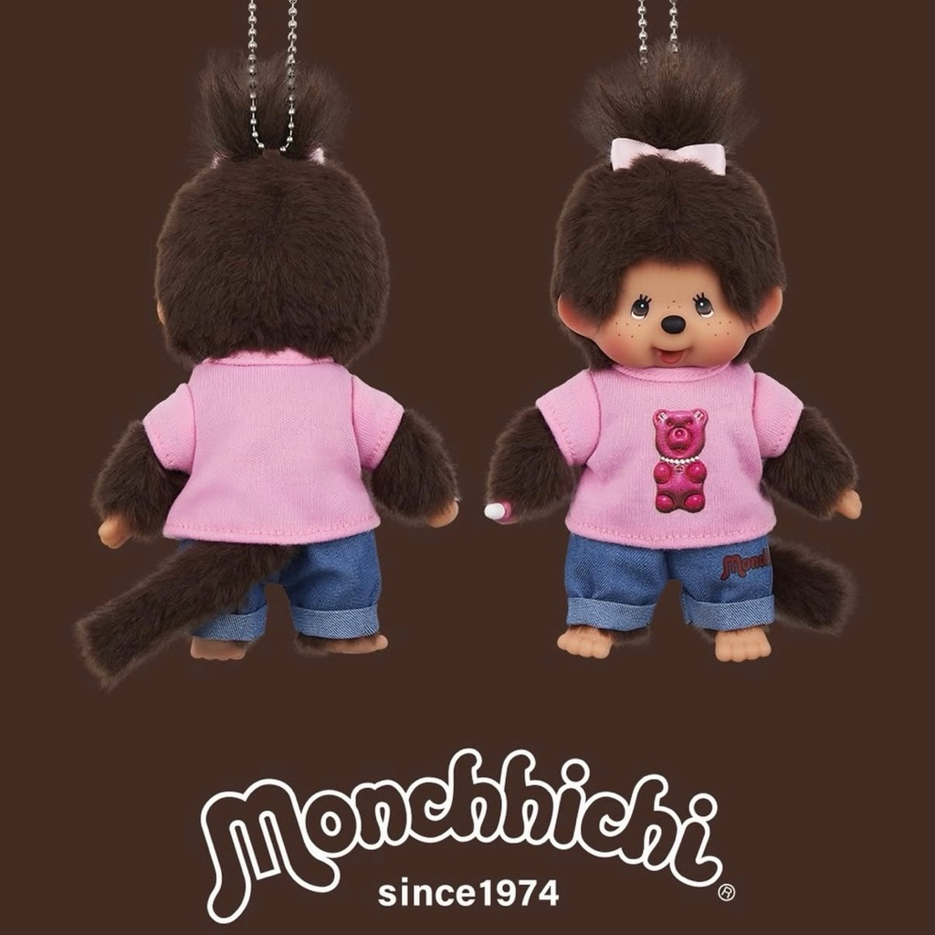 Monchichi pretty bear  keychain x saifahphayu พวงม่อนชิน้องเกล