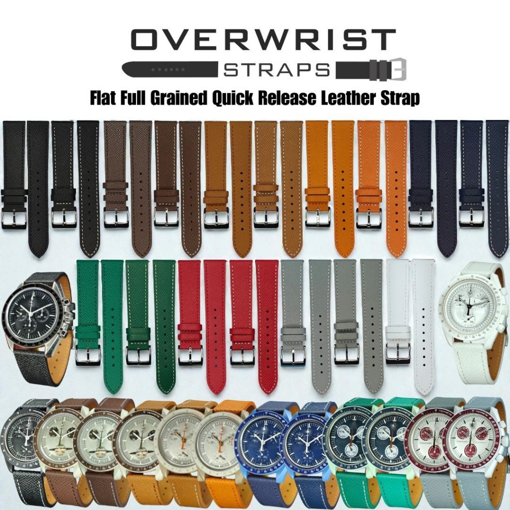 สายนาฬิกาแบบหนังรุ่น Flat Full Grained Leather Straps