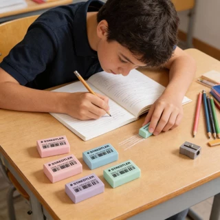 Staedtler ยางลบ สีพาสเทล คละสี รุ่น โมจิซัง / ก้อน