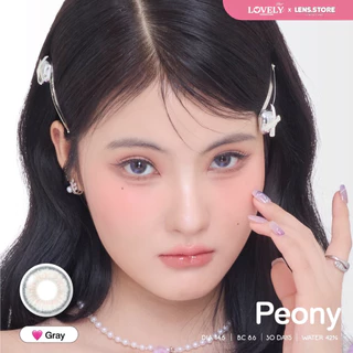 คอนแทคเลนส์รายเดือน LOVELYPLUS รุ่น PEONY พี่โอนี่ ตานัวร์ ฉ่ำๆ ไร้ขอบ ใส่ได้ทุกงาน Everyday look