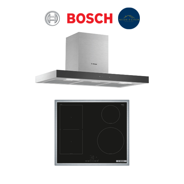 BOSCH SET เครื่องดูดควัน+เตาอินดักชั่น DWBM98G50+PWP64RBB6E