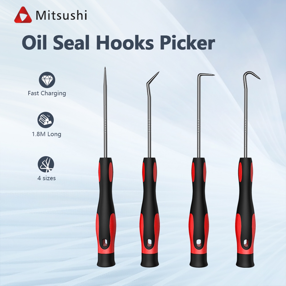 Mitsushi ชุดไขควงงัดซีล / ตะขอดึงซีลน้ำมัน 4 pcs ประแจถอดถังซัก ล้อคลื่น เบอร์ 36-38 ใช้สำหรับถอดคลัชเครื่องซักผ้า