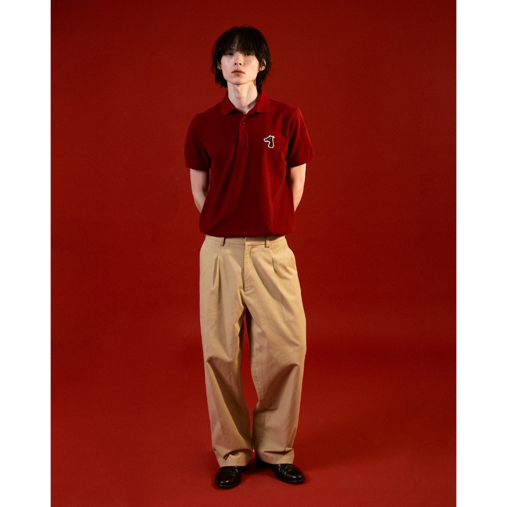 PIQUE POLO SHIRT WITH LOGO EMBROIDERED