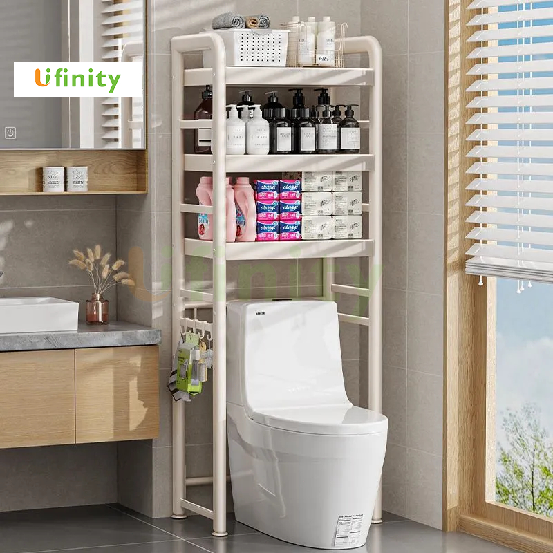Lifinity ชั้นวางของเหนือโถสุขภัณฑ์แบบ 2/3 ชั้น ทำจากโลหะ ช่วยประหยัดพื้นที่ในห้องน้ำ สำหรับวางผ้าขนหนูและอุปกรณ์ต่างๆ
