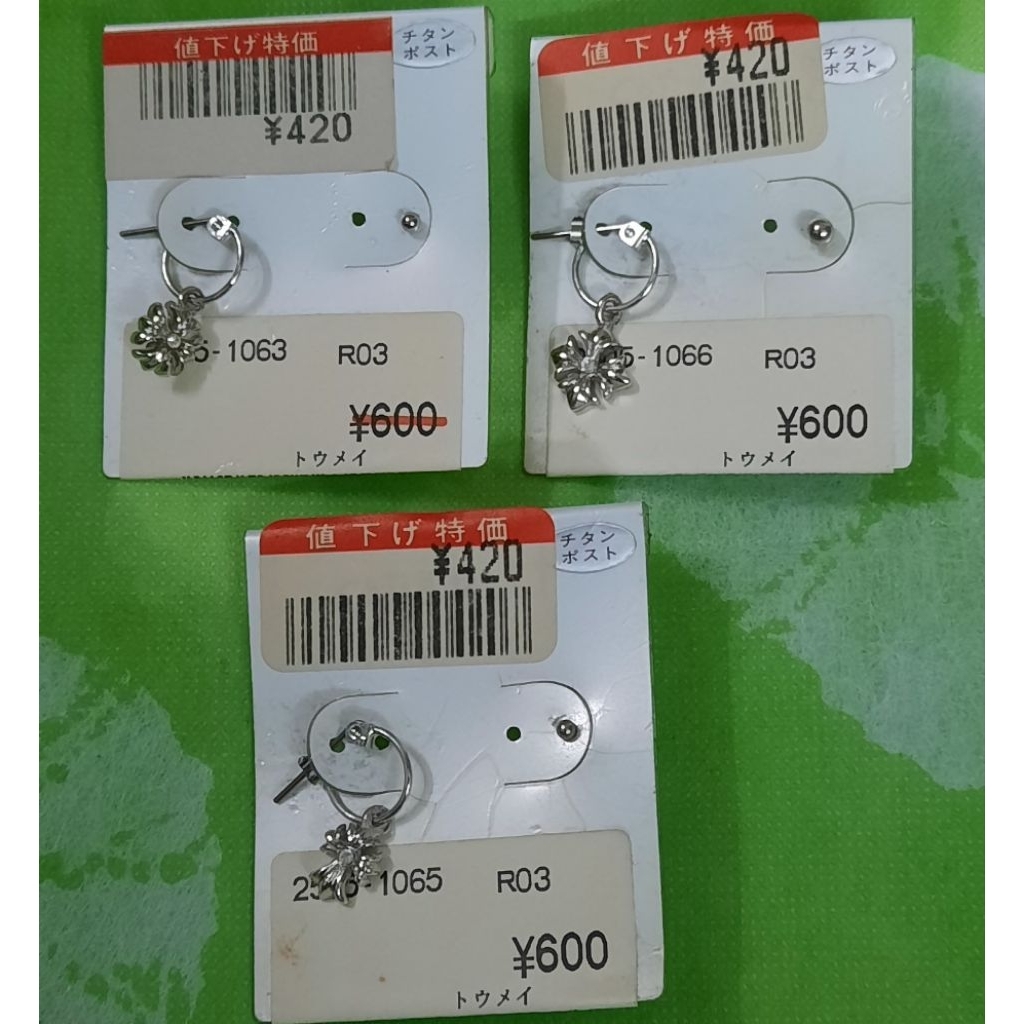 ต่างหูก้านไทเทเนียมของใหม่ แฟชั่นญี่ปุ่น ราคา/คู่