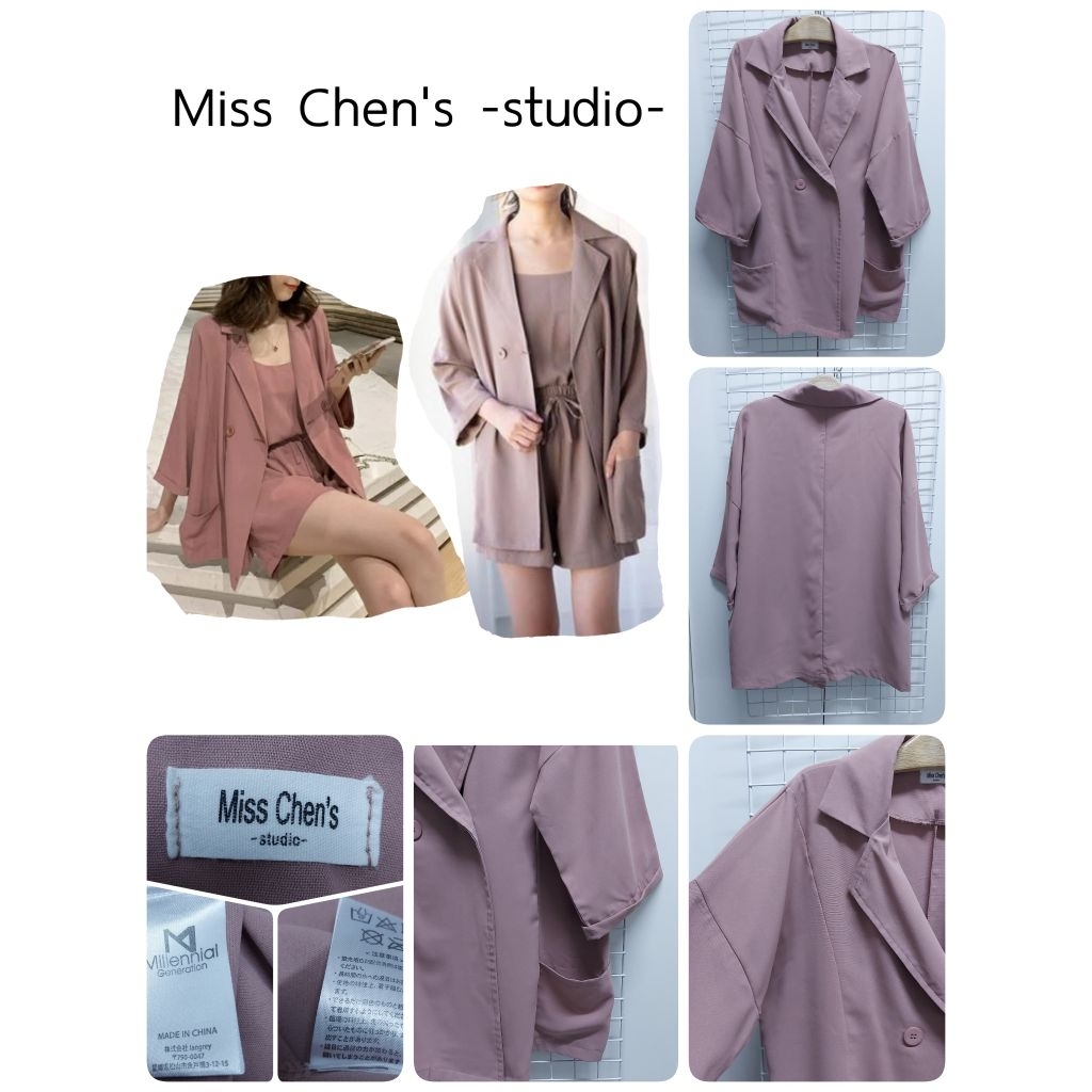 5089. Miss Chen's -studio- เสื้อเบลเซอร์Oversizeญี่ปุ่นมือสอง