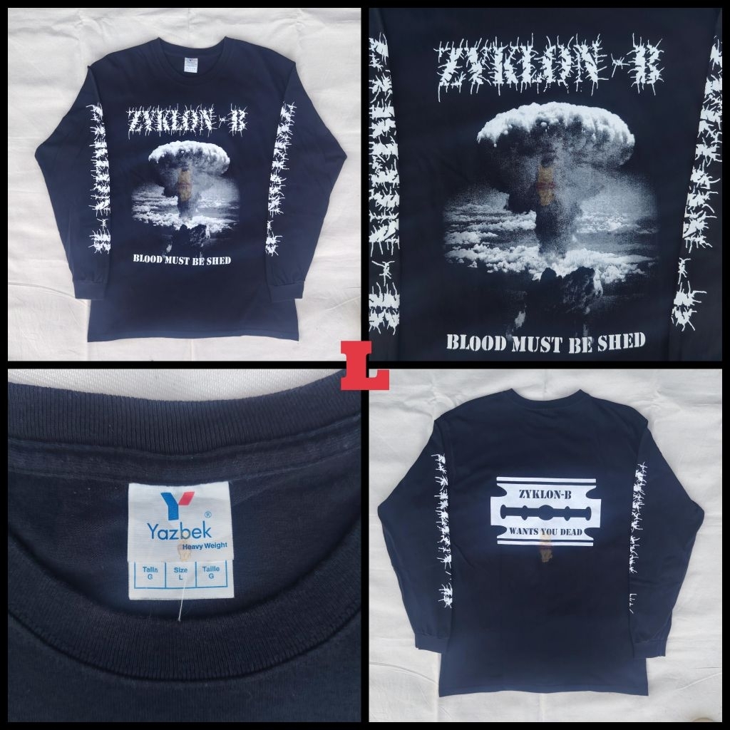 เสื้อวงลายดอกเห็ด Zyklon-B​ (black metal)​