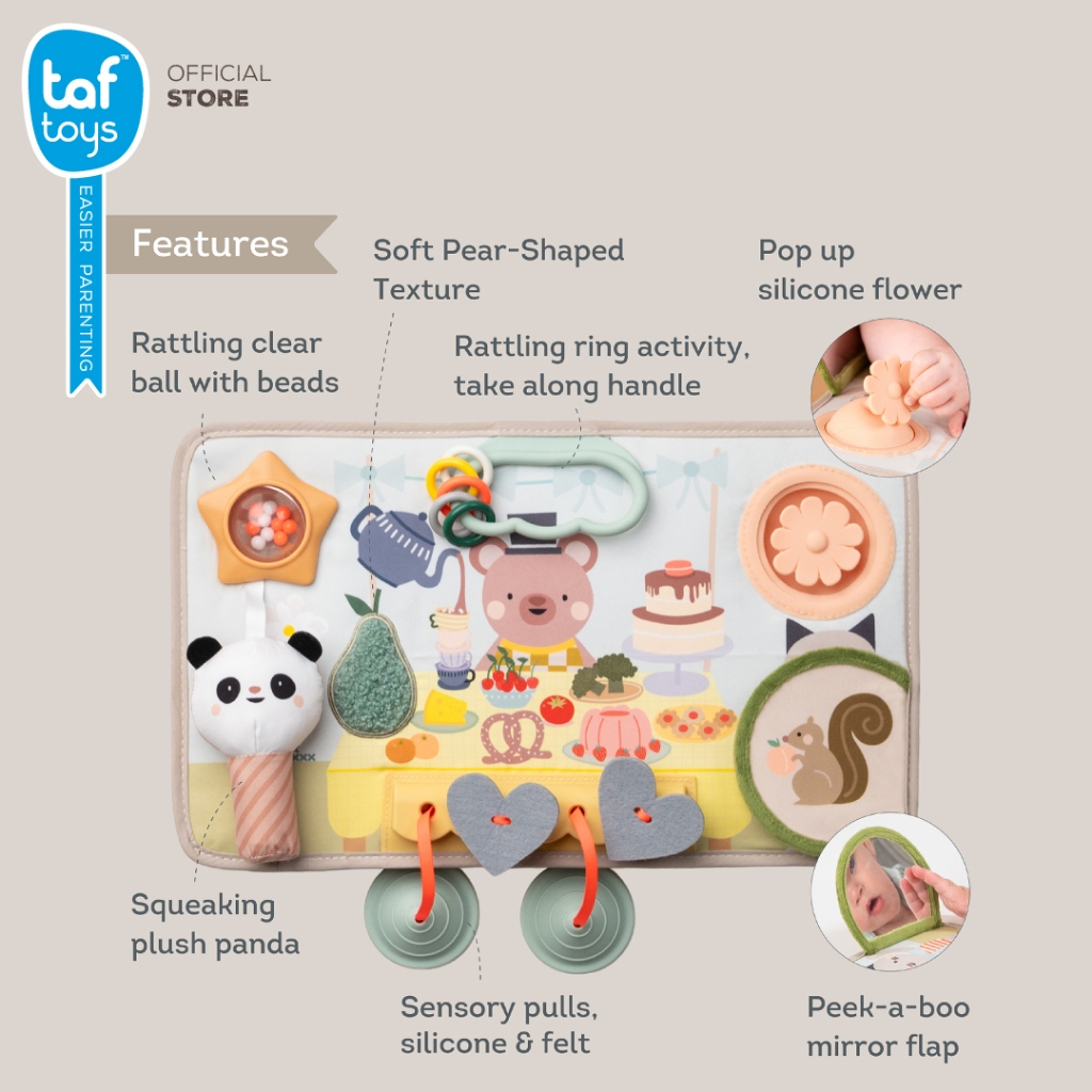 Taf Toys กระดานกิจกรรมเสริมพัฒนาการ Peek, Pop & Play Station ของเล่น เสริมพัฒนาการ 6 เดือน ขึ้นไป รูปที่ 6