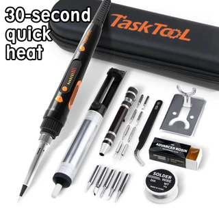 TASKTOOL ชุดหัวแร้ง 150W 18 ชิ้น พร้อมจอแสดงผลดิจิตอล LED ปรับอุณหภูมิได้ 180℃-520℃