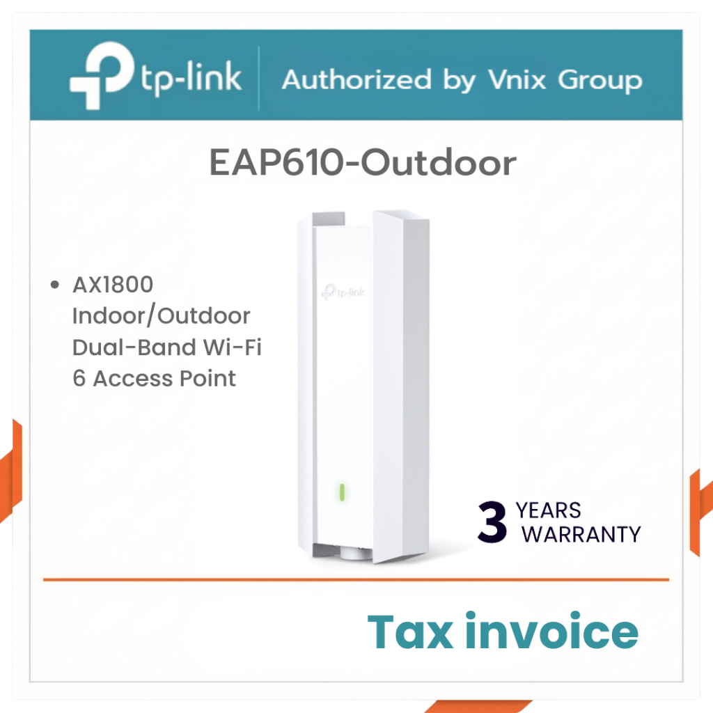 EAP610-Outdoor TP-Link AX1800 Indoor/Outdoor Dual-Band Wi-Fi 6 Access Point By Vnix Group