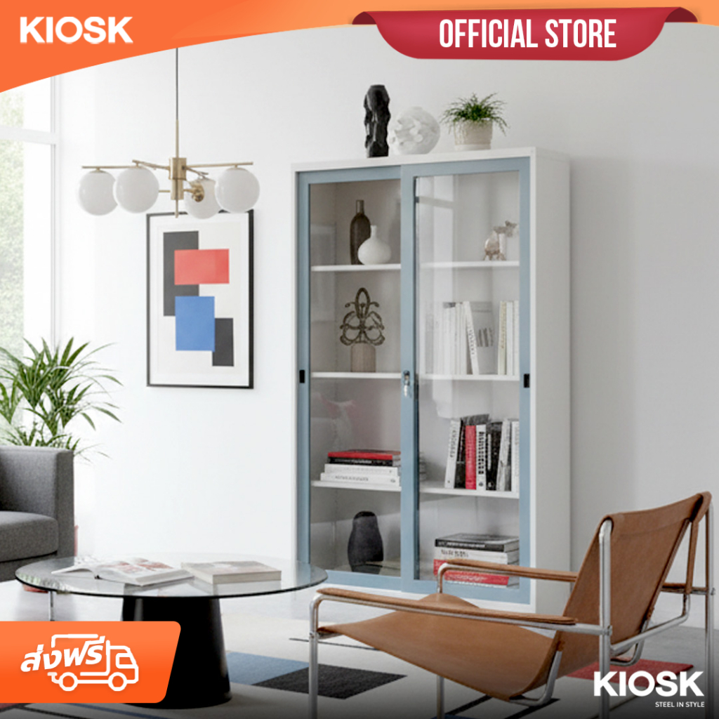 [จัดส่งพร้อมติดตั้งฟรี] KIOSK ตู้บานเลื่อนกระจกสูง กว้าง 120 ซม. – โปรปัง