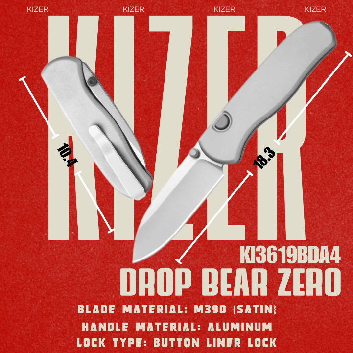 Kizer Drop Bear Zero | M390 | Aluminum | Ki3619BDA4 ร้าน Tamashi bkk ของแท้