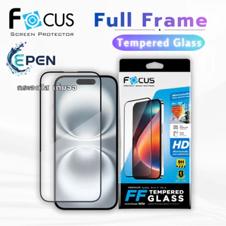 Focus ฟิล์มกระจก เต็มจอ ใส โฟกัส สำหรับ iPhone 17 16 16e 15 14 13 12 mini 11 pro max XR Xs max X 7 8 plus se Air glass