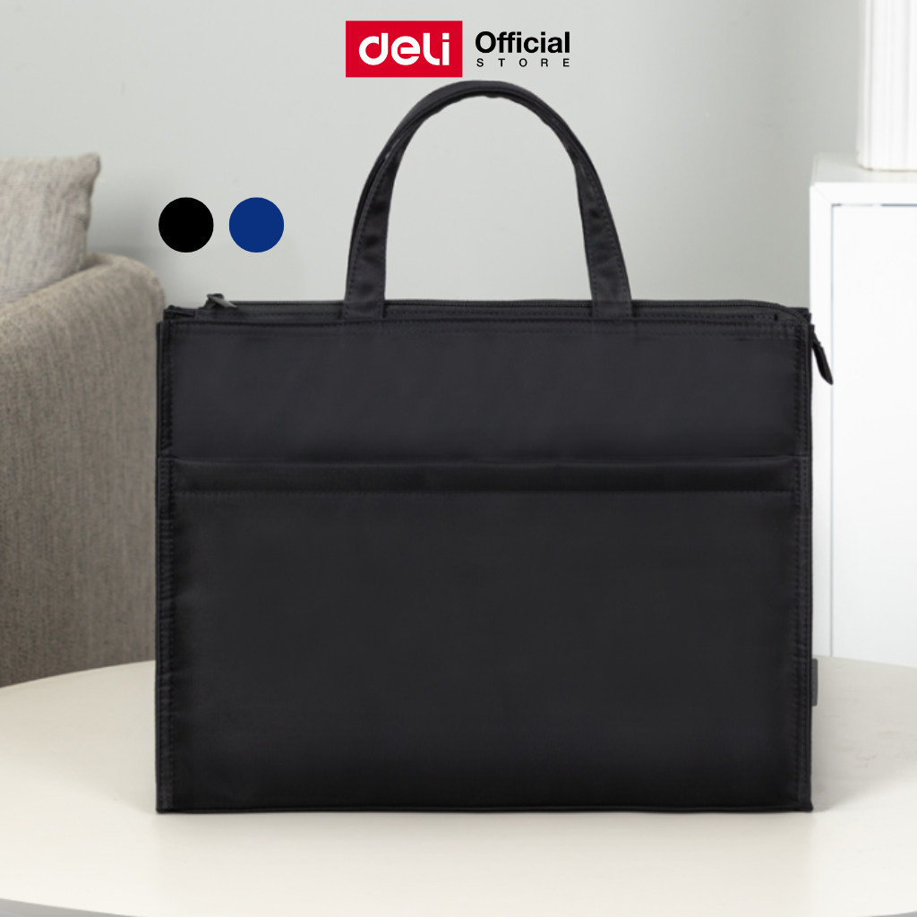 กระเป๋าโน๊ตบุ๊ค Deli รุ่น 63762 - 12-14นิ้ว / 63750 - 17นิ้ว สำหรับใส่เอกสาร มีหูหิ้ว (จำหน่าย 1 ใบ)