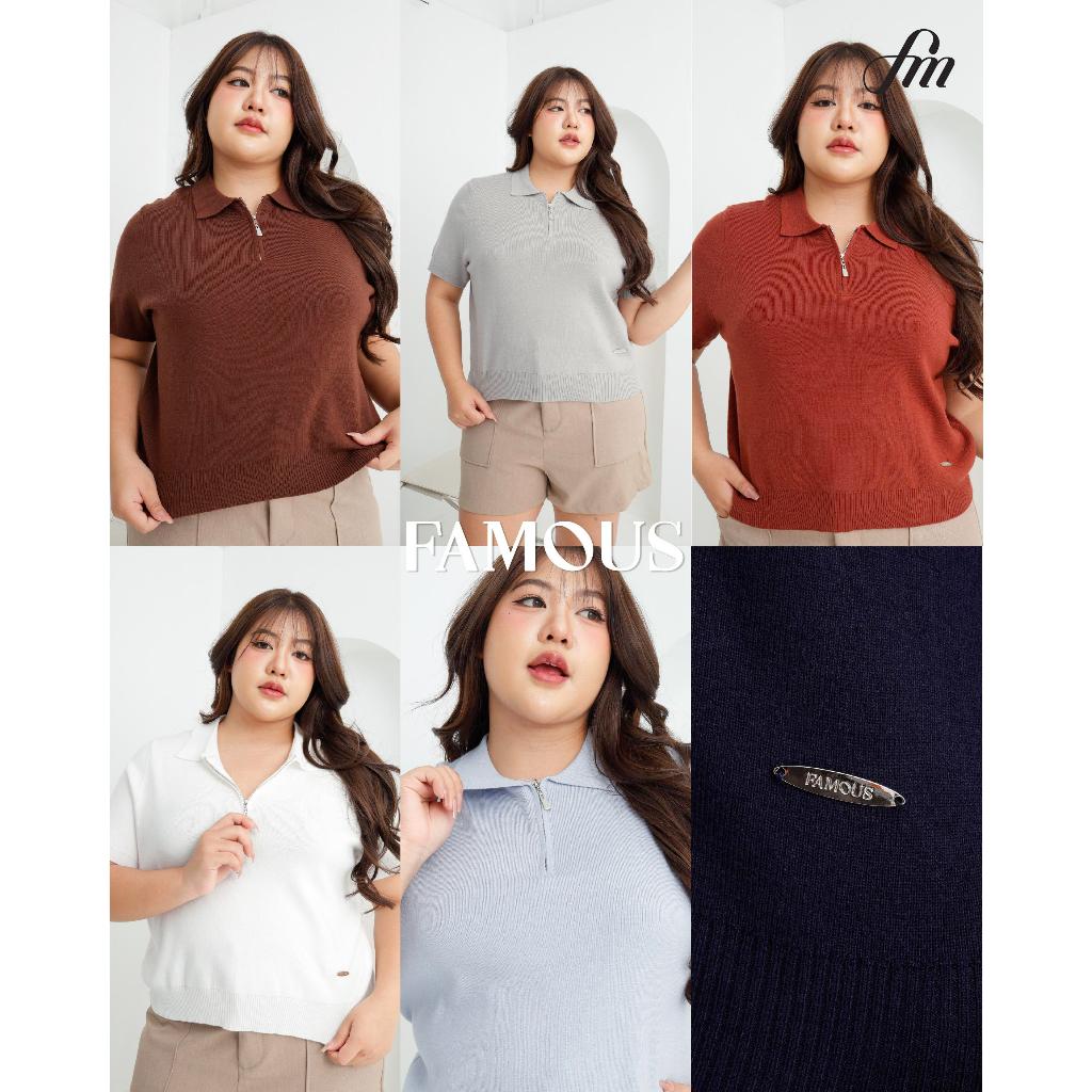 FAMOUS เสื้อโปโลแขนสั้นปัก Famous #FMBL-F1T165