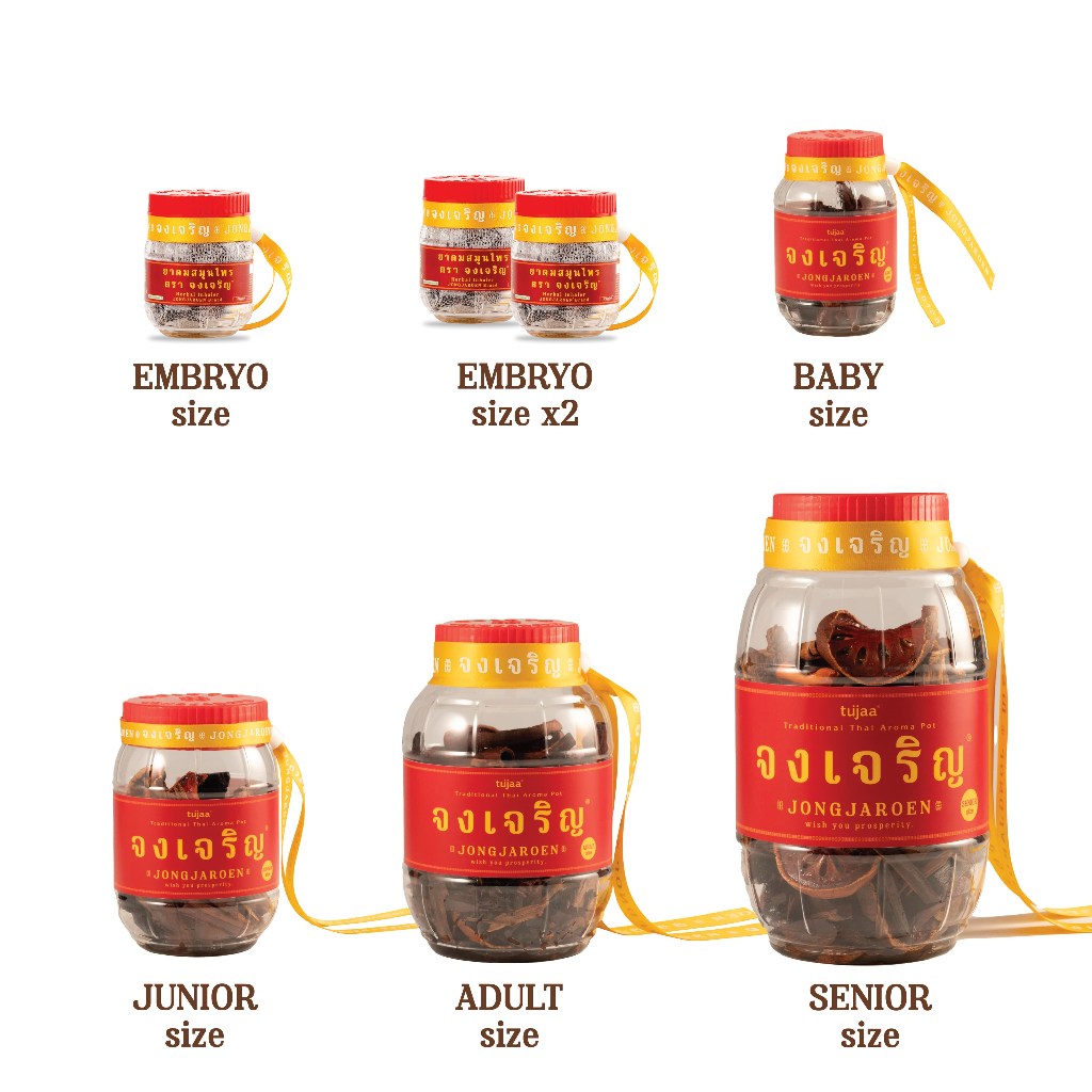 JONGJAROEN ยาดมสมุนไพรจงเจริญ รวมทุกขนาดในตะกร้าเดียว หอมสดชื่น