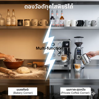 LOADNIX โต๊ะวางเตาแก๊ส สแตนเลส 304 ปรับความสูงได้ 5ชั้น ใหญ่และหนาขึ้น ทำความสะอาดง่าย ฟังก์ชั่นหลากหลาย