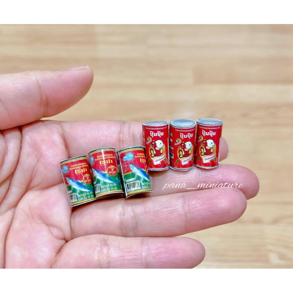 ปลากระป๋องจิ๋ว โมเดลกระดาษ ขนาดโดยประมาณ 1.6 cm. ราคา/ชิ้น