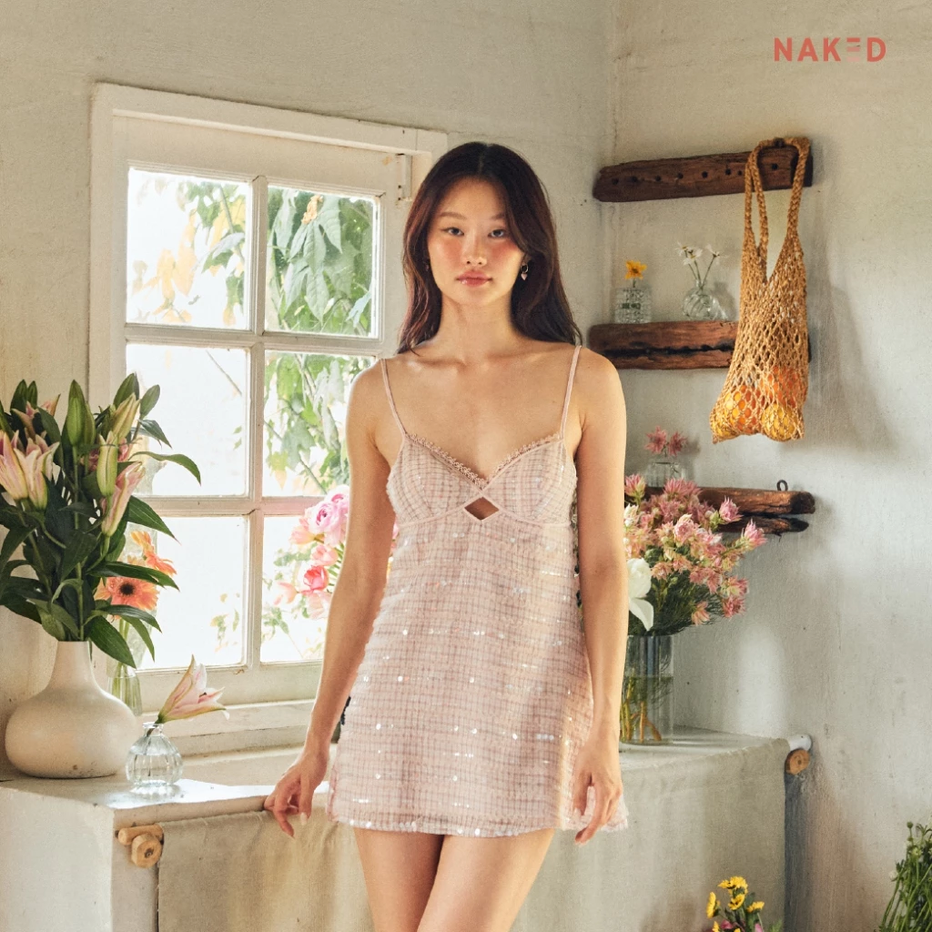 NAKED - Aurora Dress เดรสกลิตเตอร์เปิดหลัง สไตล์ลูกคุณหนู