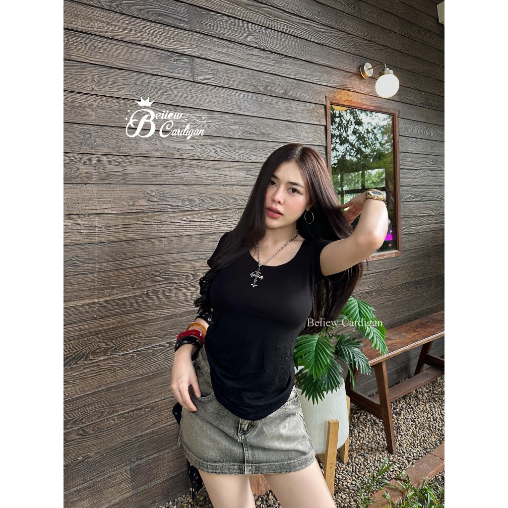 BEIIEW  เสื้อเรย่อนทรงสวย ใส่แล้วหุ่นละมุนมาก 🔥 ผ้านิ่ม ลื่น เย็น ใส่สบาย ไม่อึดอัด ทรงเข้ารูปกำลังดี เก็บทรงสวย ไม่รัด - รูปที่ 6