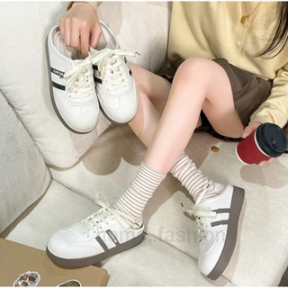 รองเท้าแพลตฟอร์มคู่รัก รองเท้าผ้าใบ ผู้หญิง รองเท้า เสริมส้น ทรงสวย กันลื่น ใส่สบาย พร้อมส่งในไทย มีส่งด่วน S-245
