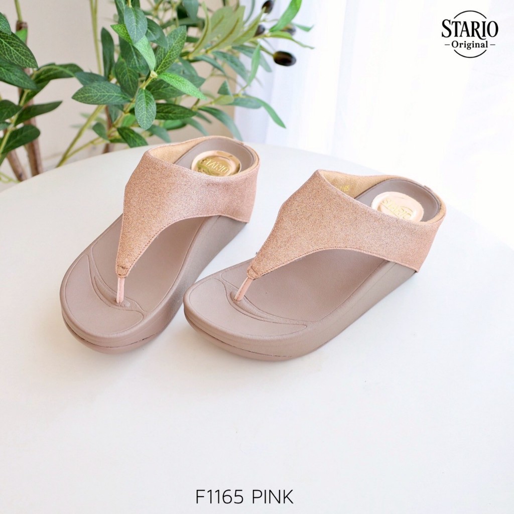 Stario ❗️F1165 สูง2.5นิ้ว หน้าคีบ เท้าอวบ+1❗️รองเท้าสุขภาพผู้หญิงพรีเมียม รุ่นใหม่ ใส่สบาย นุ่มหรู ดีไซน์แฟชั่น