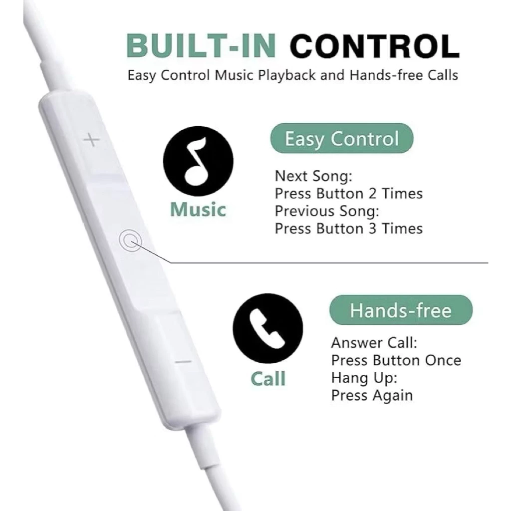 หูฟังมีสาย Type-C / 3.5mm มีไมค์ เสียงดี ไม่ใช้ Bluetooth thumbnail 7
