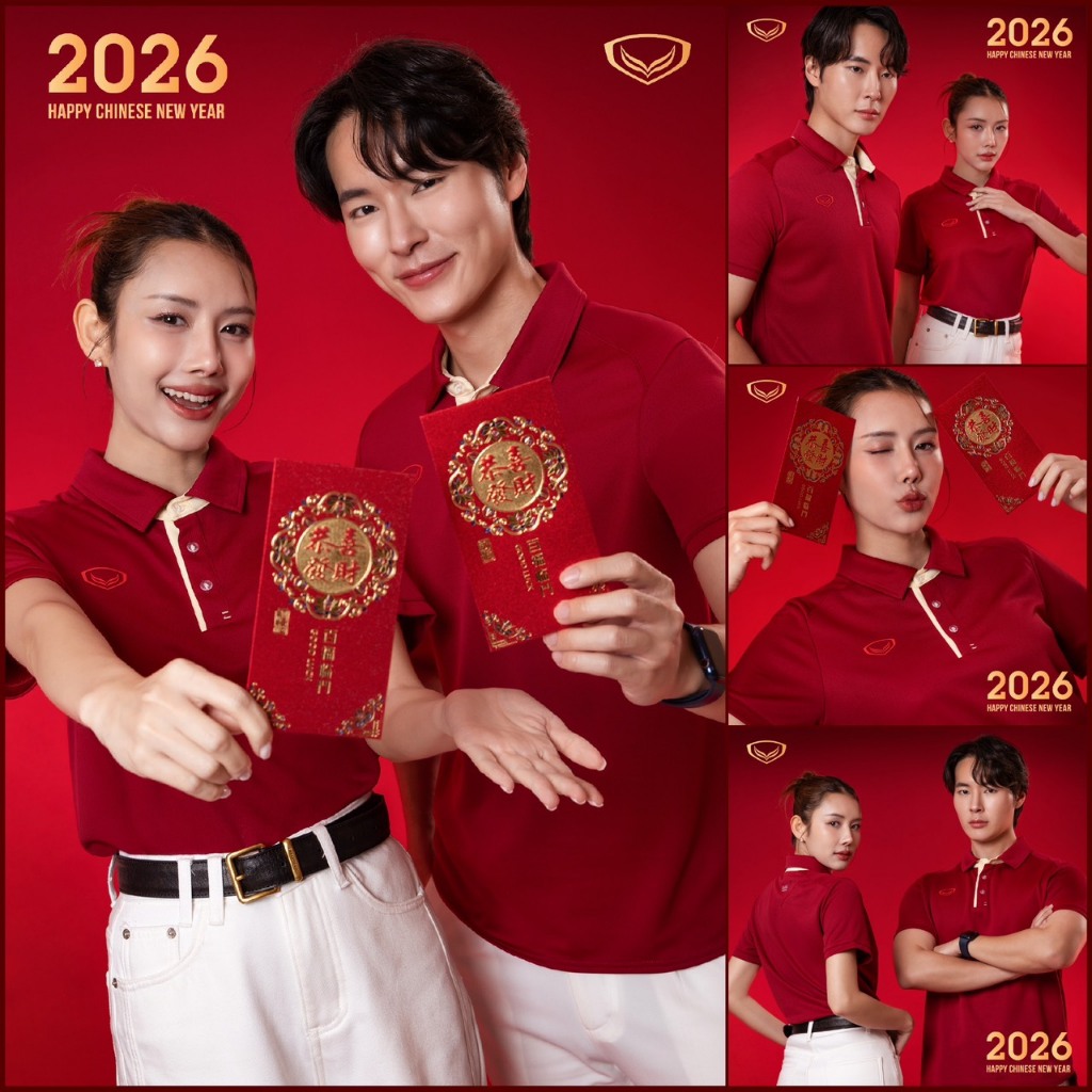 GRAND SPORT เสื้อคอปกฐานเชิ้ตตัดต่อสาป รหัส : 012288