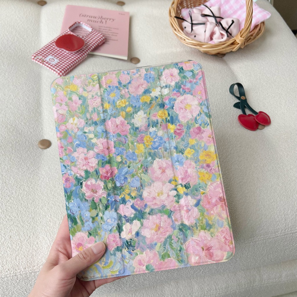 พร้อมส่ง เคสไอแพด flowers Air7/6 11 Pro11 2025/2024 Air5/4 Gen12/11 Air8 11 ดอกไม้ เคสipad Mini7/6