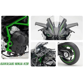 【24H COD】KAWASAKI 1:18 H2R อัลลอยด์มอเตอร์ไซค์ ของเล่นเด็ก/ของสะสม วัสดุโลหะผสม+ฐานแท่น+กล่องบรรจุ รถของเล่น