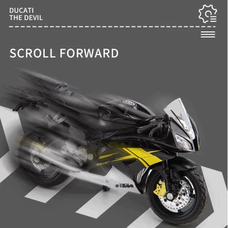 【24H COD】KAWASAKI 1:18 H2R อัลลอยด์มอเตอร์ไซค์ ของเล่นเด็ก/ของสะสม วัสดุโลหะผสม+ฐานแท่น+กล่องบรรจุ รถของเล่น