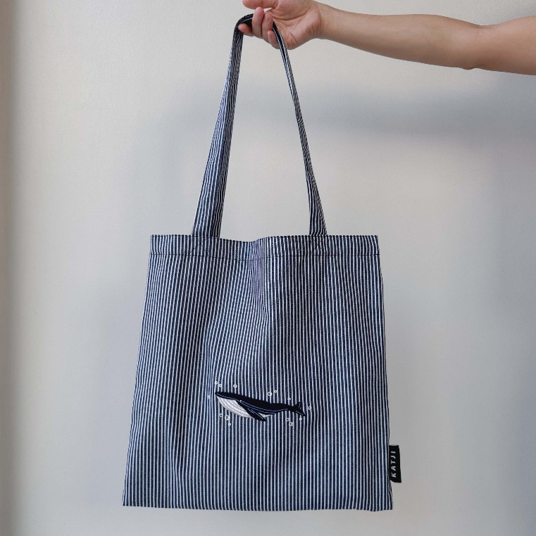 (ดูCODEที่หน้าร้านค้า) katji / พร้อมส่ง Tote bag กระเป๋าย่าม : ปักลาย - รูปที่ 6