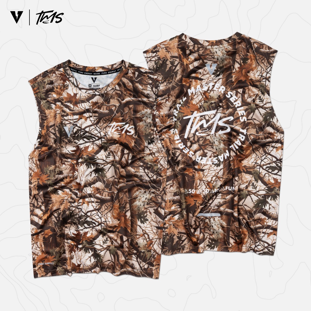 VOLT ACCE 001 TMS BROWN เสื้อวิ่ง แขนกุด สีน้ำตาล