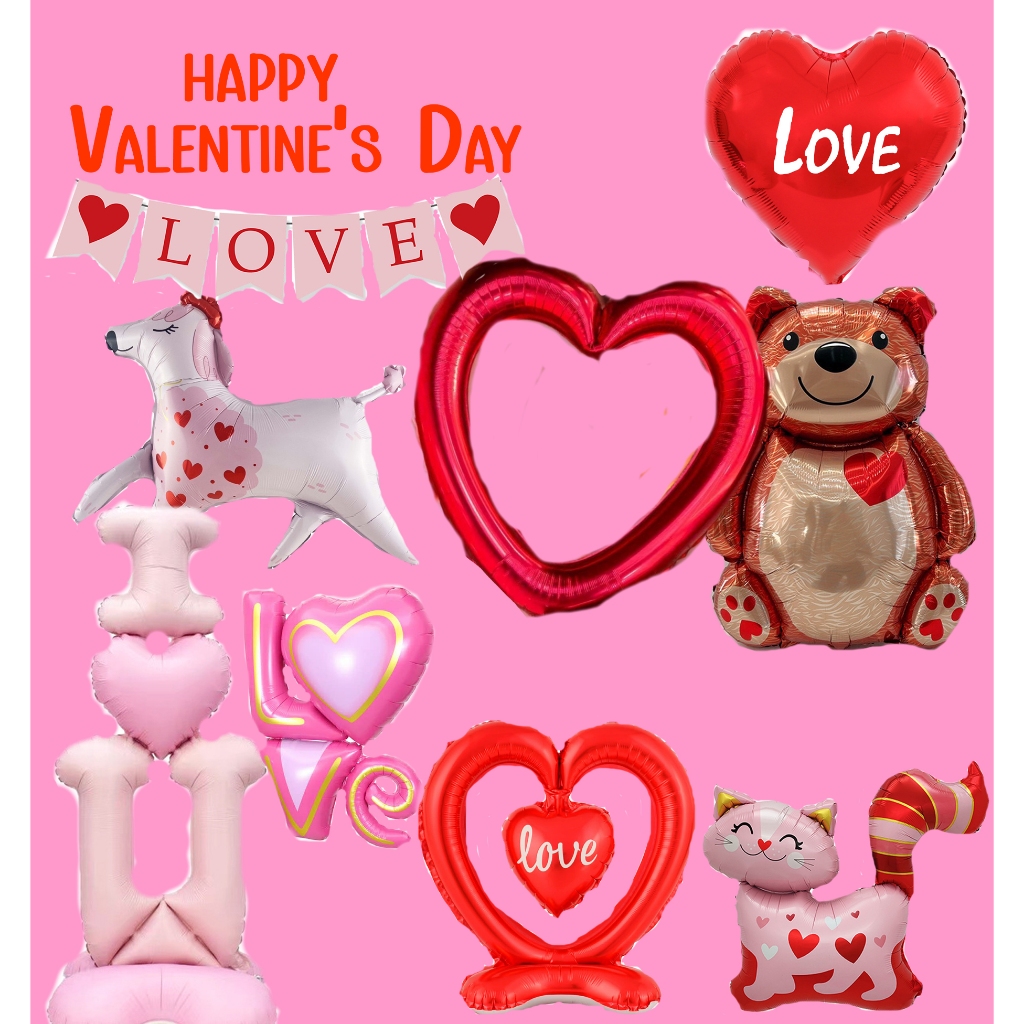 ลูกโป่งวาเลนไทน์ Valentine ธงวันแห่งความรัก