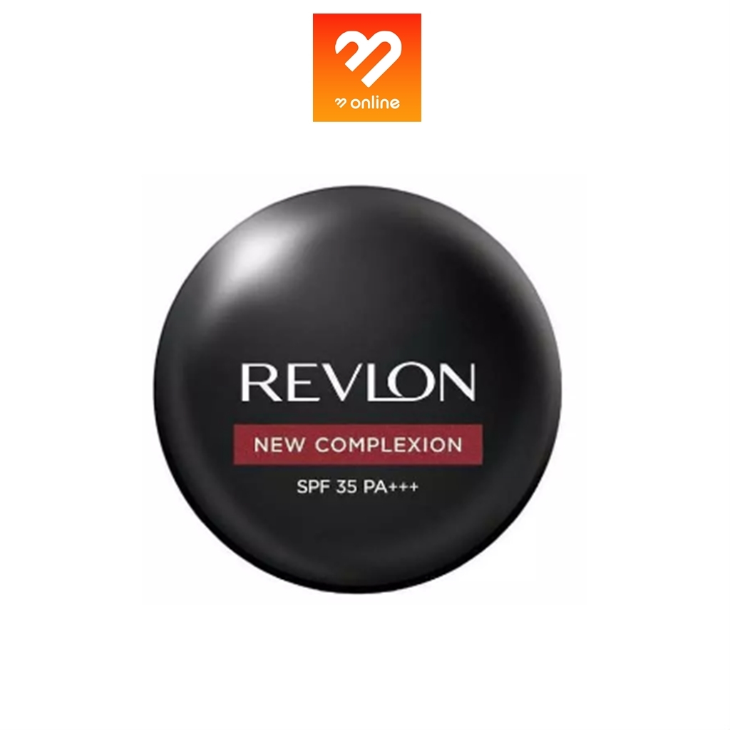 กล่องดำสูตรใหม่ Revlon New Complexion 2 WAY Foundation 12g (ตลับจริง / รีฟิล) แป้งผสมรองพื้น เนื้อเนียน บางเบา คุมมัน(ตล