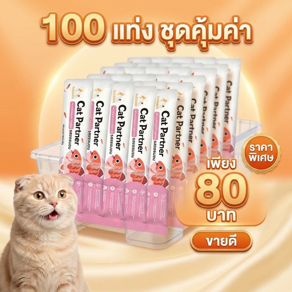 【100 ชิ้น】 Ketzuzu ขนมแมวเลีย 17g สุดคุ้ม! อาหารเปียกแมว เกรดพรีเมี่ยม ไม่เค็ม โซเดียมต่ำ คละรสได้