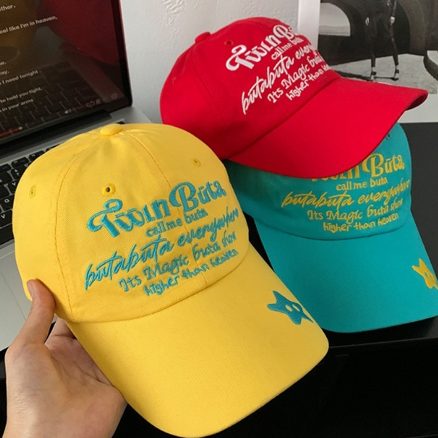 หมวกเบสบอล ปักTWINBUTA คุณภาพสู สไตล์เกาหลี 3สี