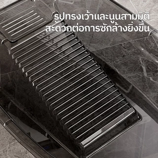 กะละมังซักผ้า กะละมังพลาสติก อเนกประสงค์อ่างซักผ้า พร้อมกระดานซักผ้า มีให้เลือก 2 สี ทำจากวัสดุ PET ในครัวเรือน