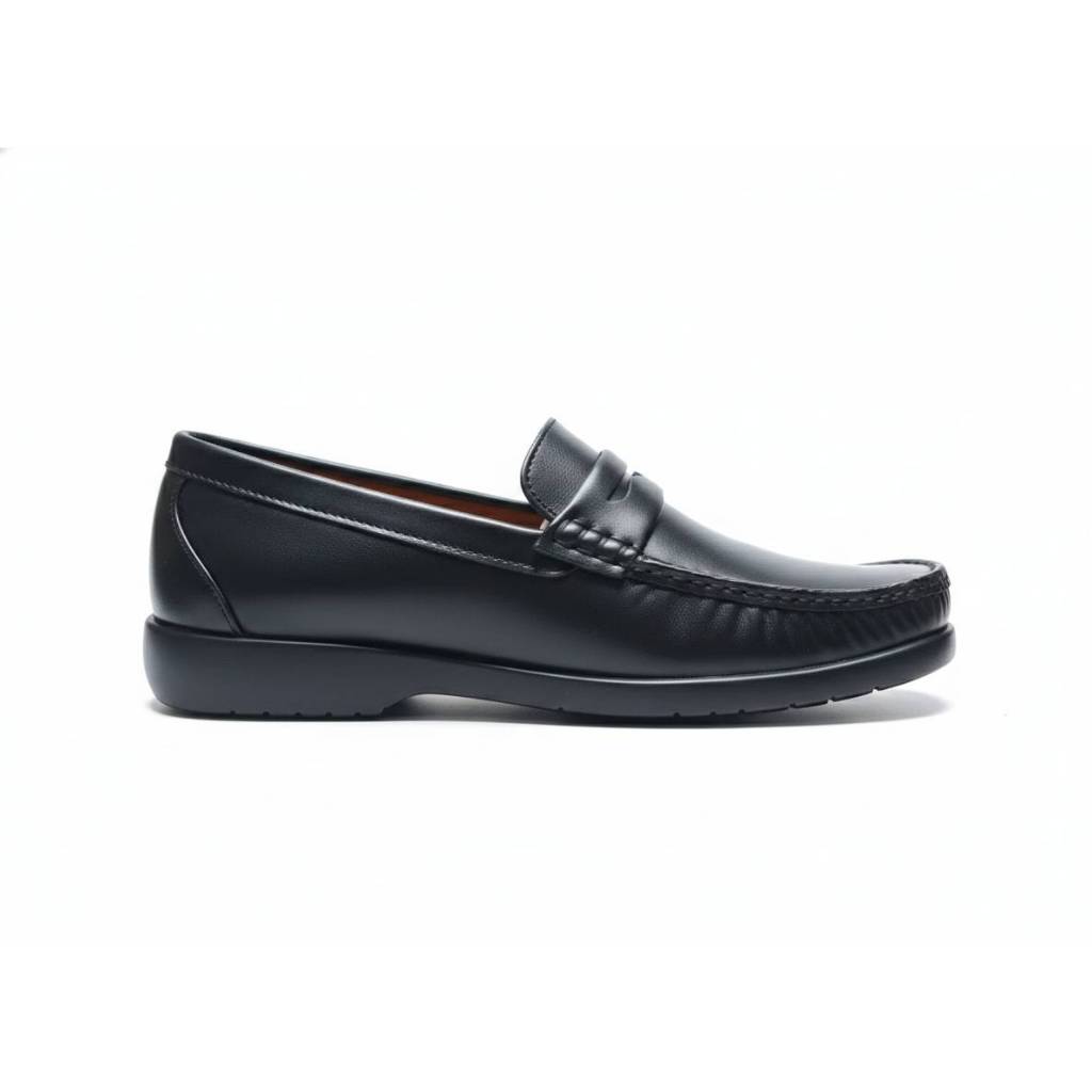 Heavy Shoes حذاء جلد رجالي سهل الارتداء VB8407 — أسود — صورة 5