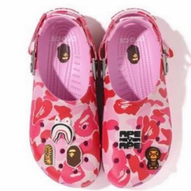 Crocs x Bape ( pink ) มือสอง ไซส์ 39 🩷