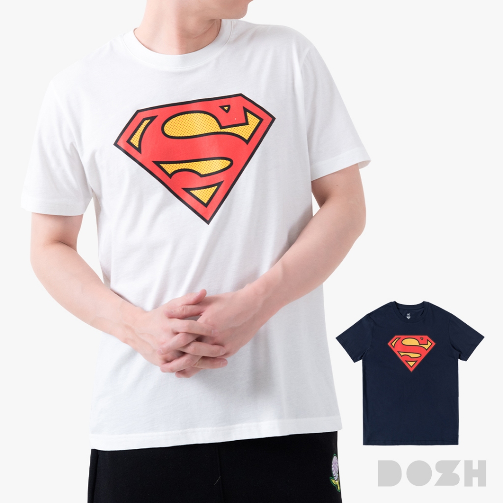 DOSH MEN'S T-SHIRTS SUPERMAN เสื้อยืดคอกลมผู้ชาย 2 สี (ขาว-กรม) DSMT5203 (XS-XL)