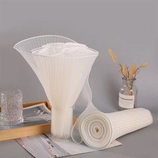 CBB กระดาษห่อ 28X400CM ลายปลาค็อดลูกไม้ตาข่ายปักลายดอกไม้